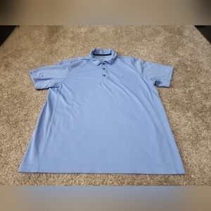 Izod Polo Golf Shirt Mens L Cotton Cool FX Athletic Wicking Classic Blue